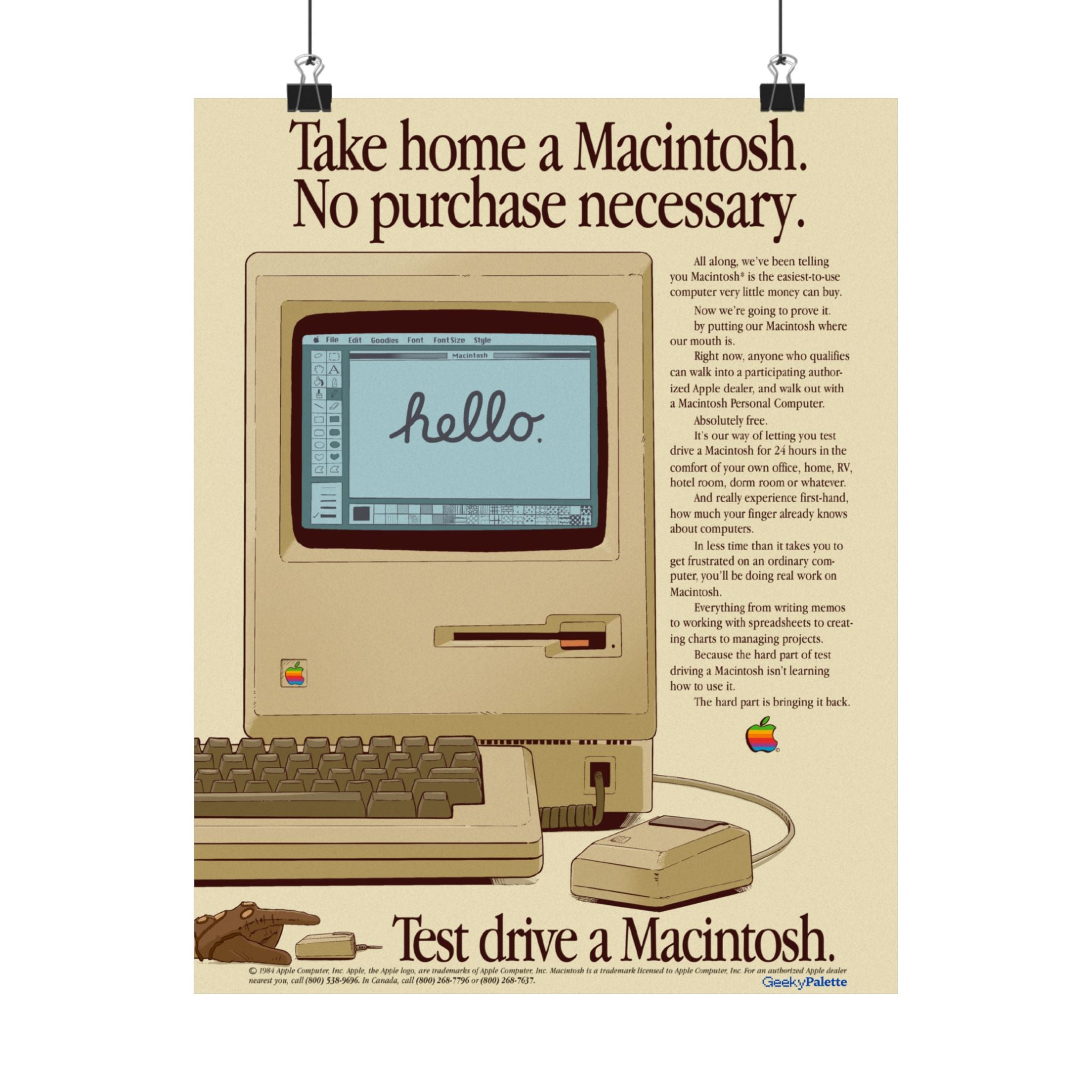 Take home a Macintosh Retro Poster