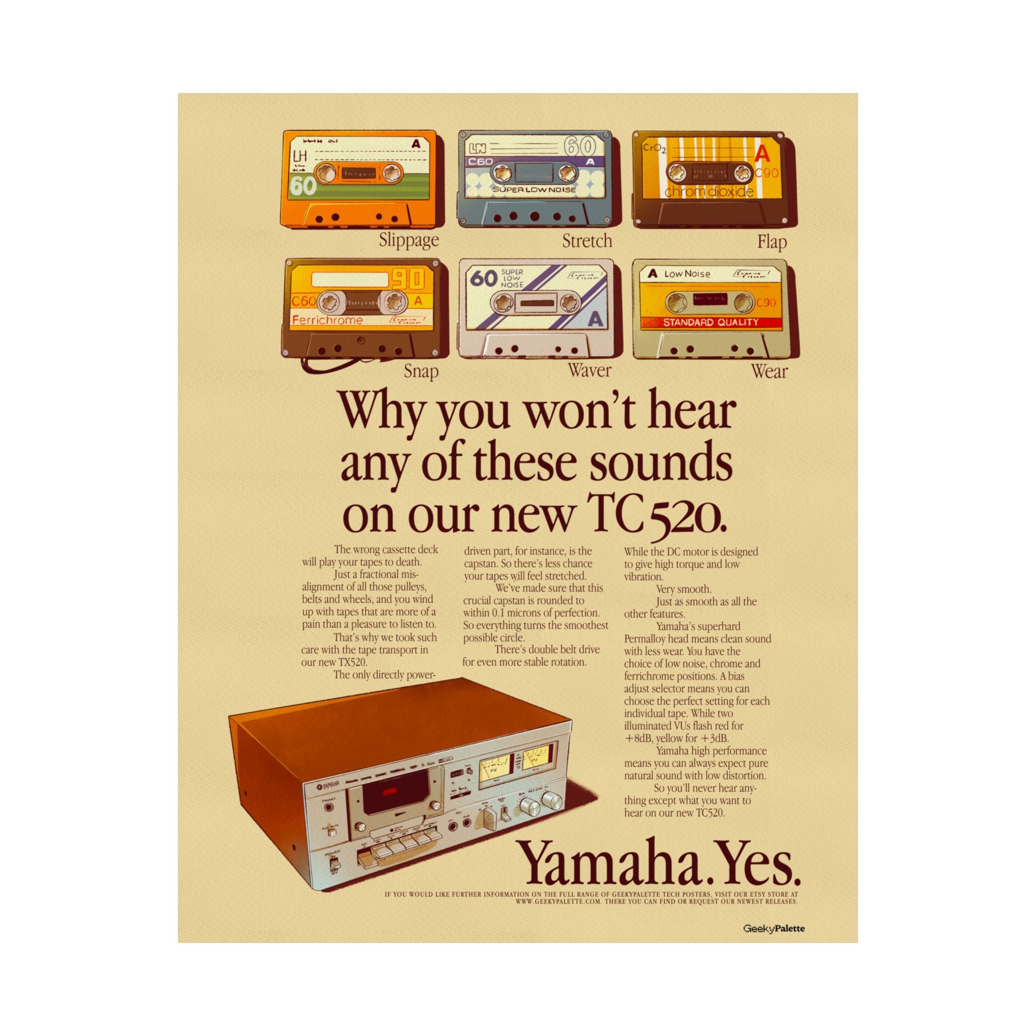 TC 520 Vintage Audio Poster