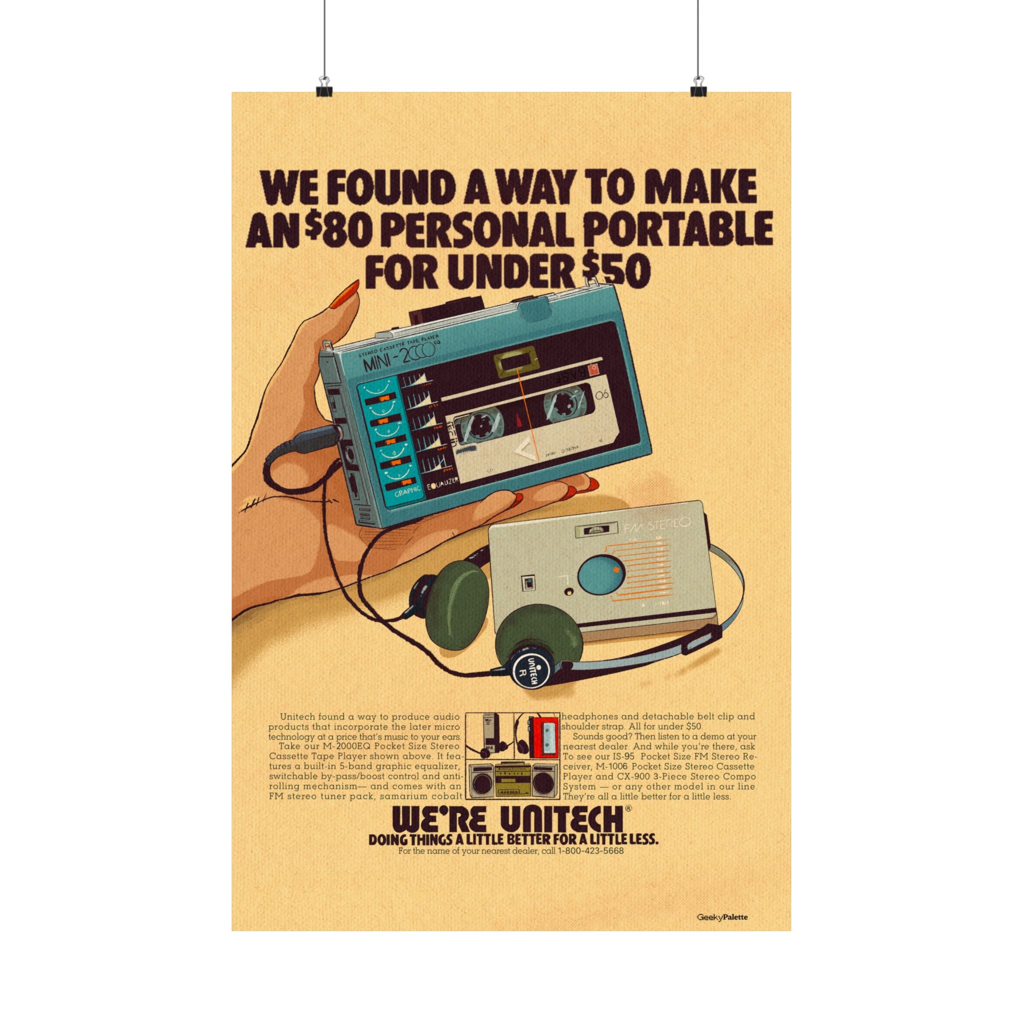 Unitech Vintage Audio Poster