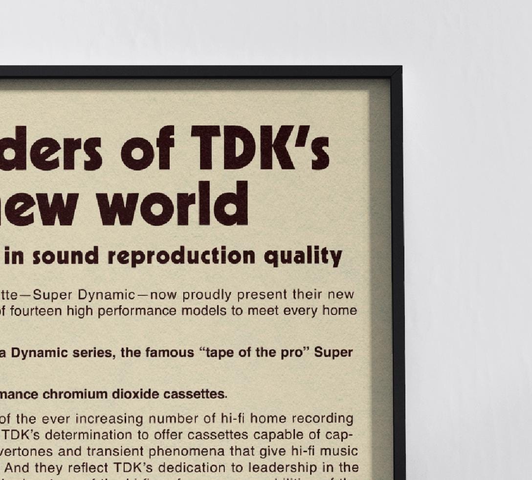 TDK's Dynamic New World Retro Audio Poster