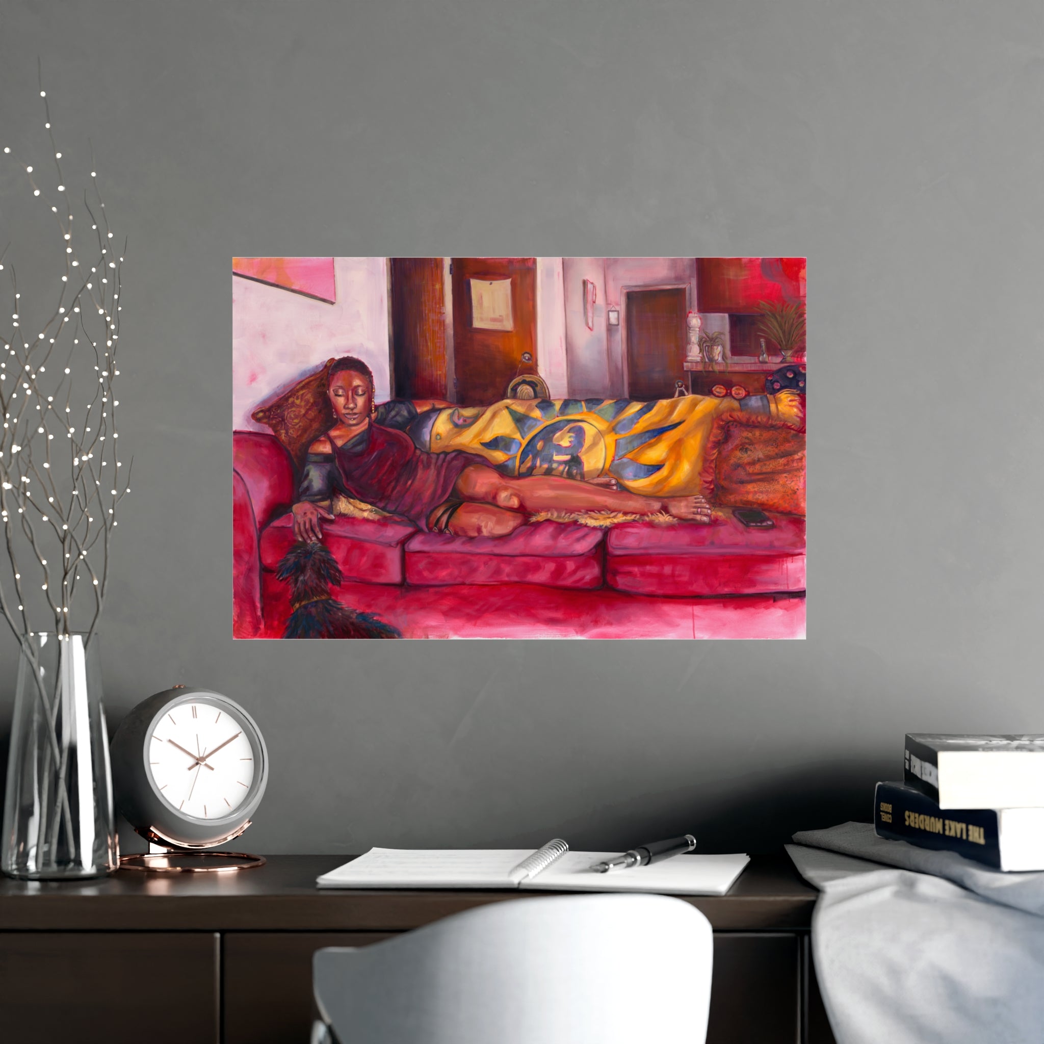 Fine Art Poster — Cozy Living Room Portrait Print