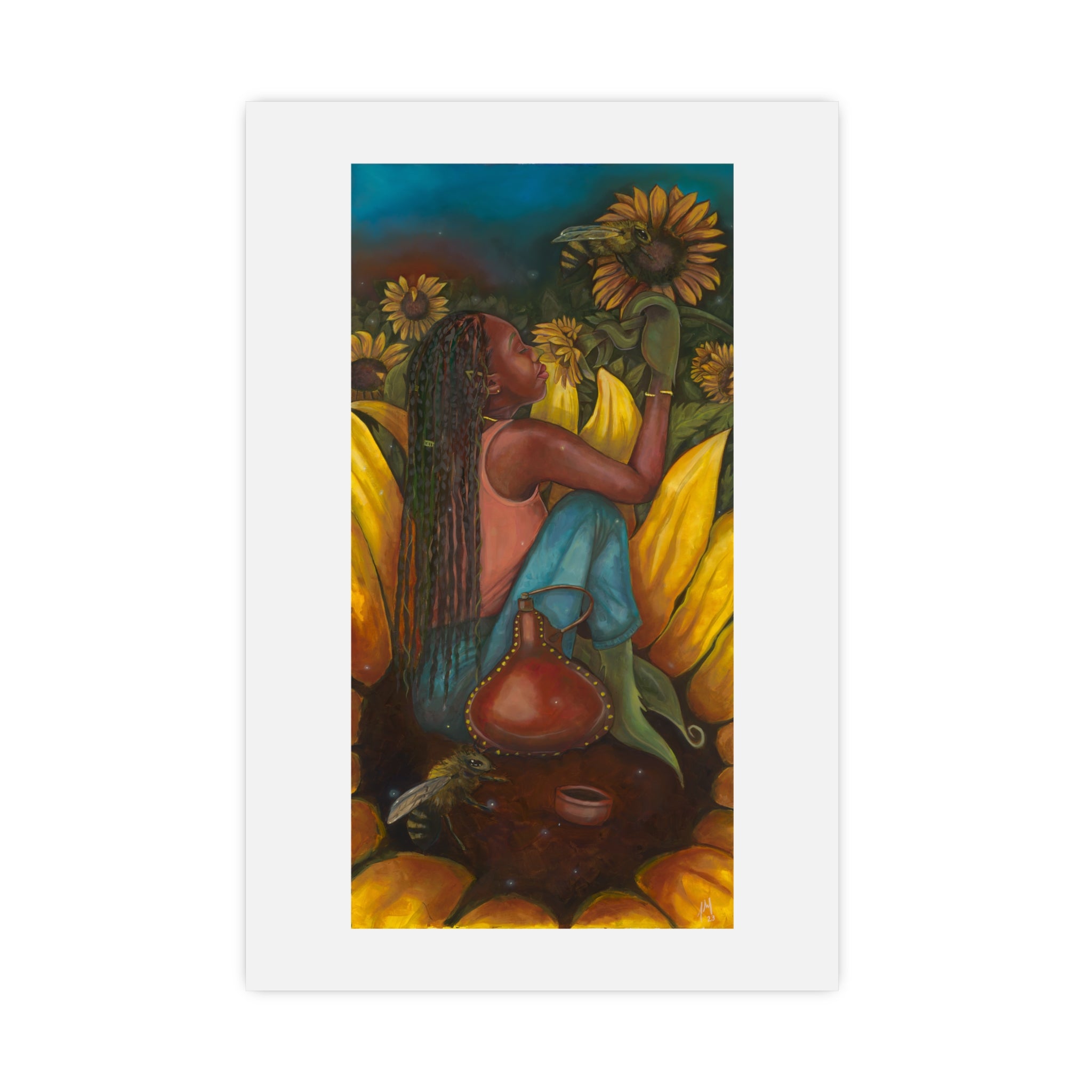 Sunflower Embrace Fine Art Print