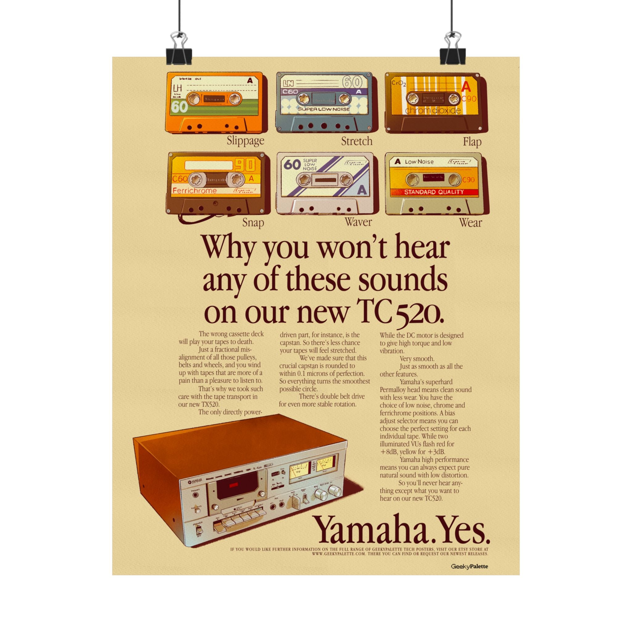 TC 520 Vintage Audio Poster