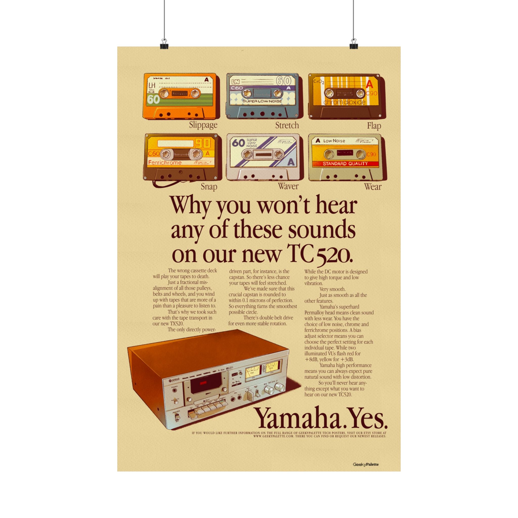 TC 520 Vintage Audio Poster