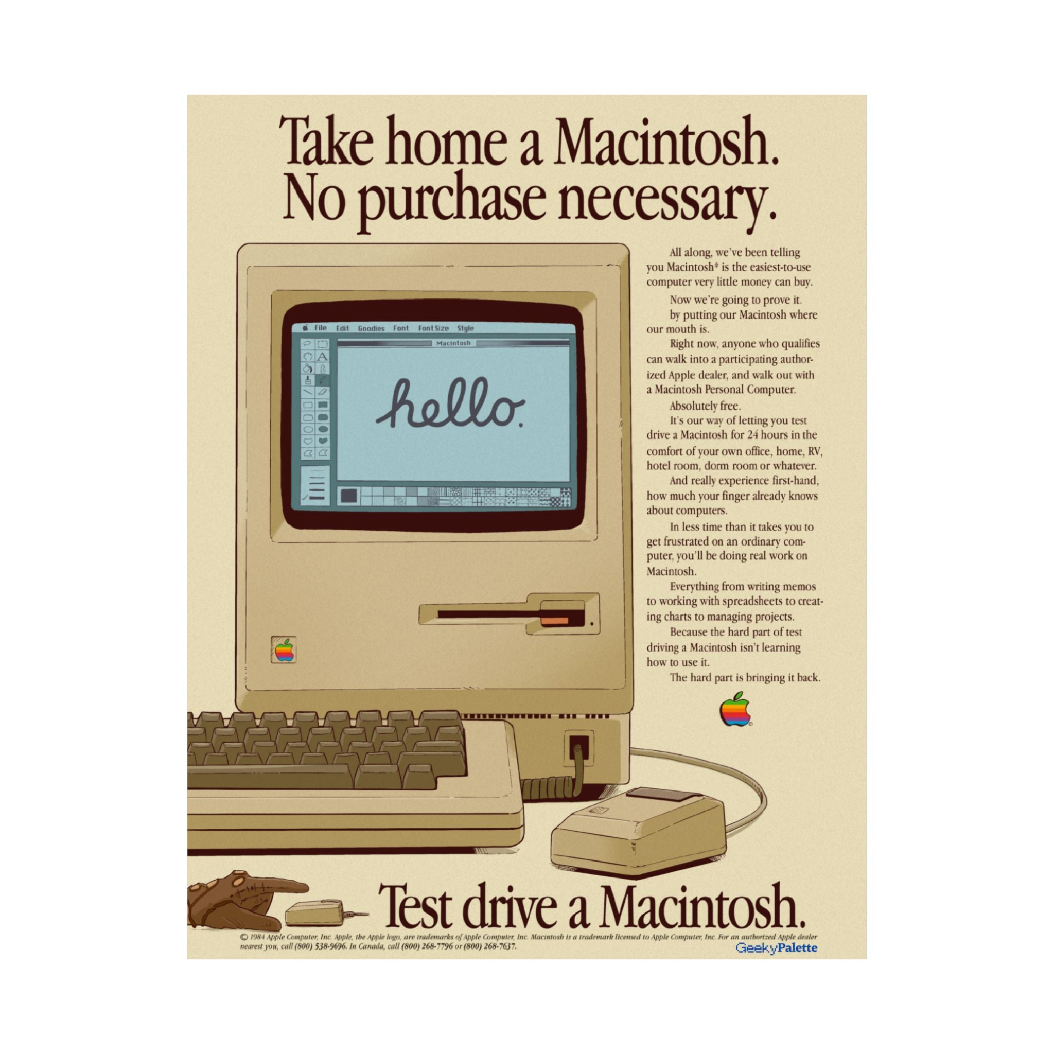 Take home a Macintosh Retro Poster