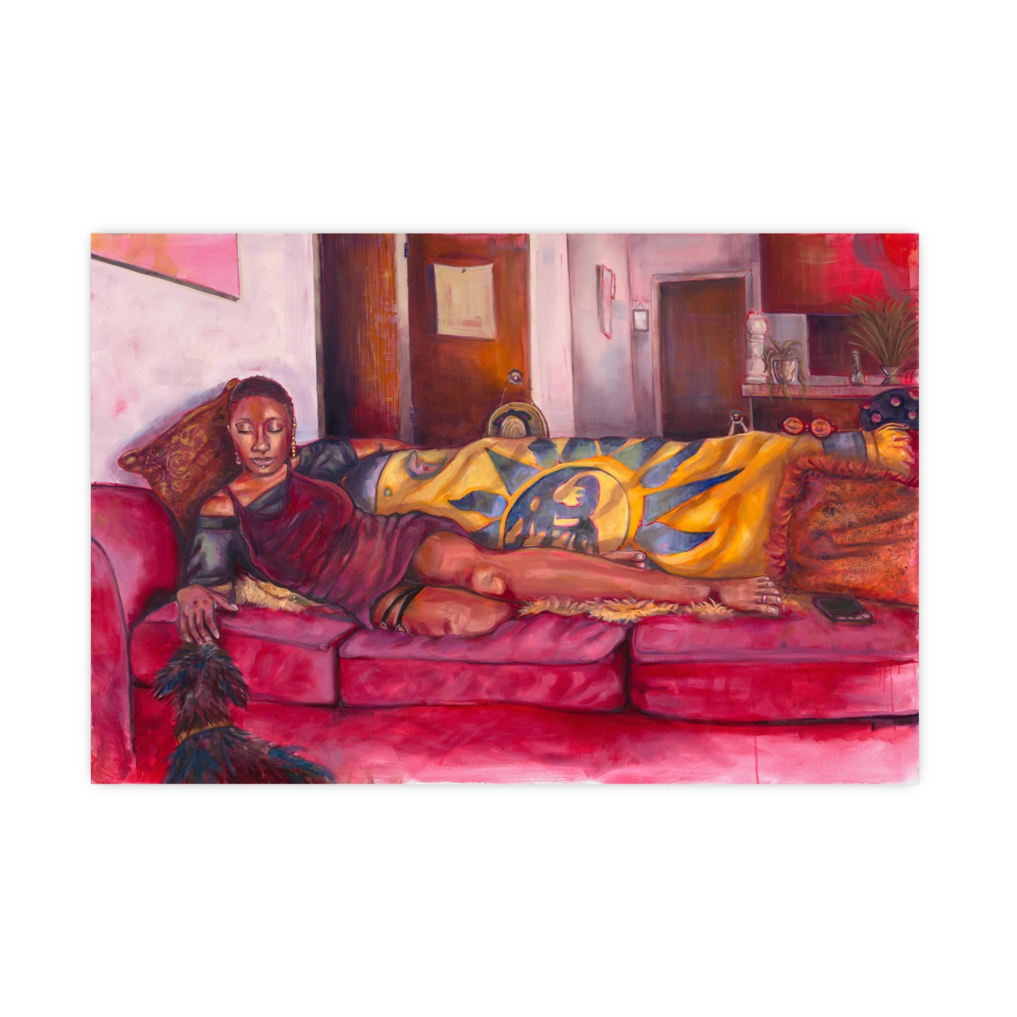 Fine Art Poster — Cozy Living Room Portrait Print