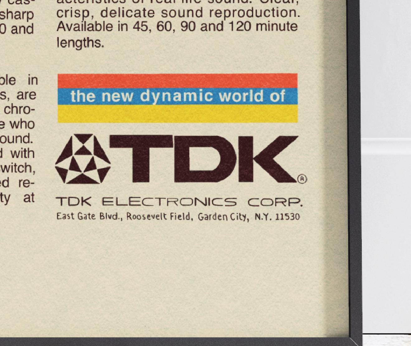 TDK's Dynamic New World Retro Audio Poster