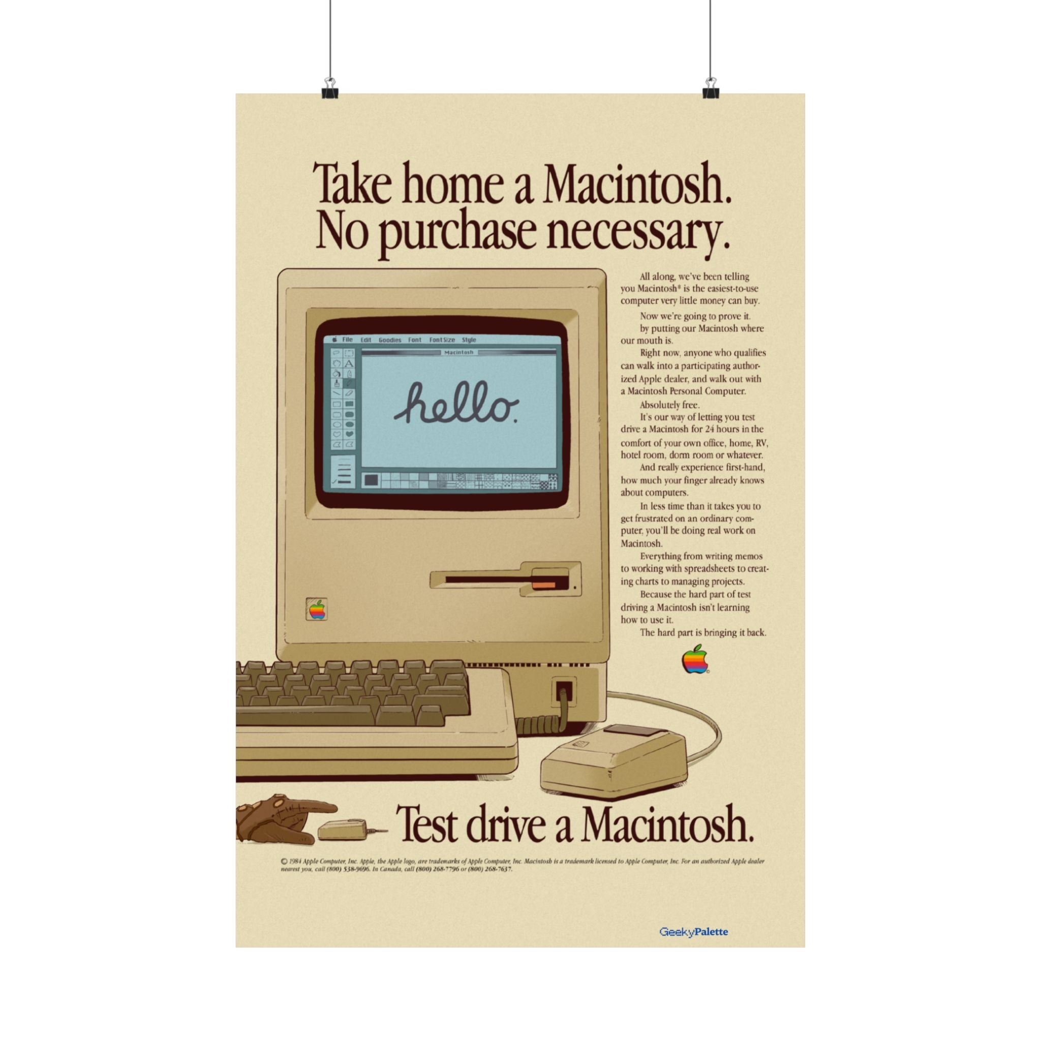 Take home a Macintosh Retro Poster