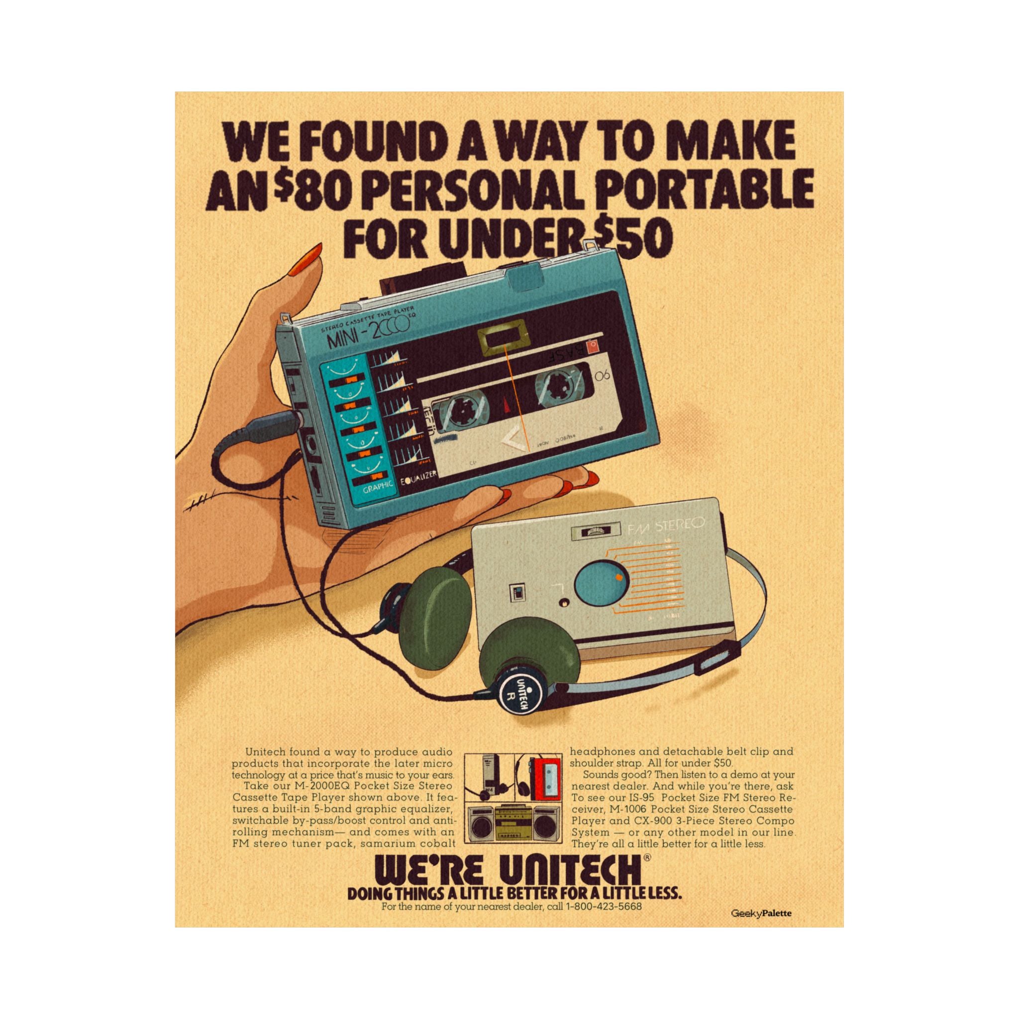 Unitech Vintage Audio Poster