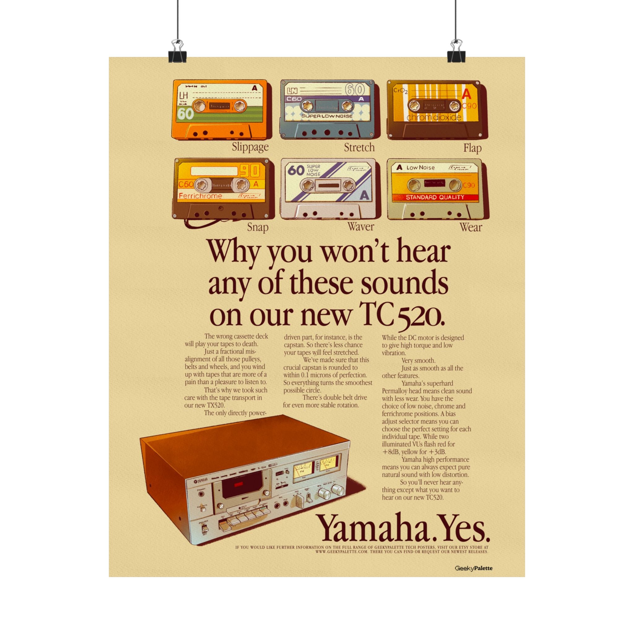 TC 520 Vintage Audio Poster