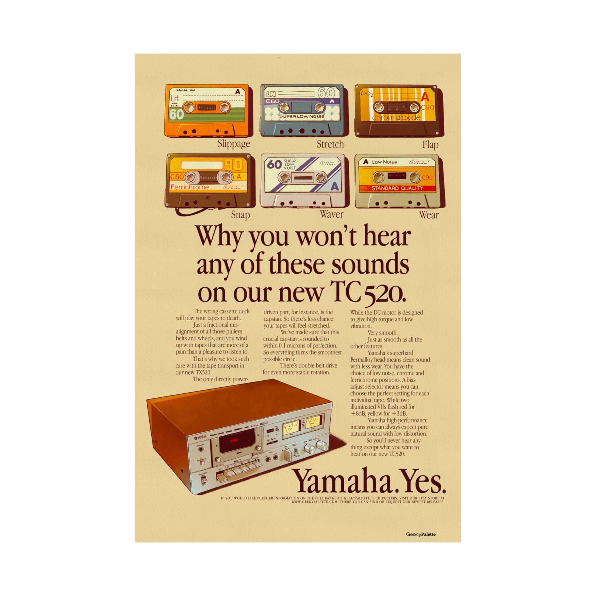 TC 520 Vintage Audio Poster