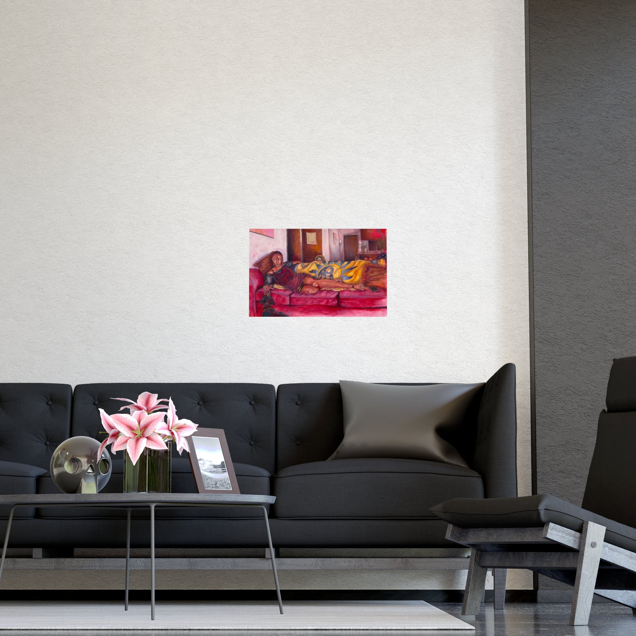 Fine Art Poster — Cozy Living Room Portrait Print