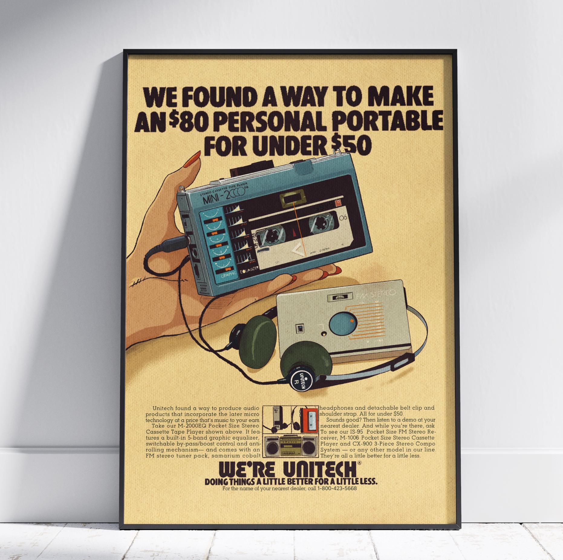 Unitech Vintage Audio Poster