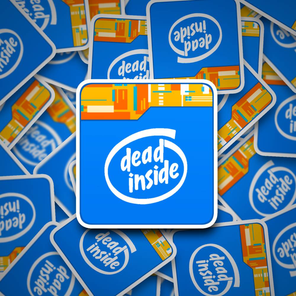Retro Intel Sticker - Dead inside