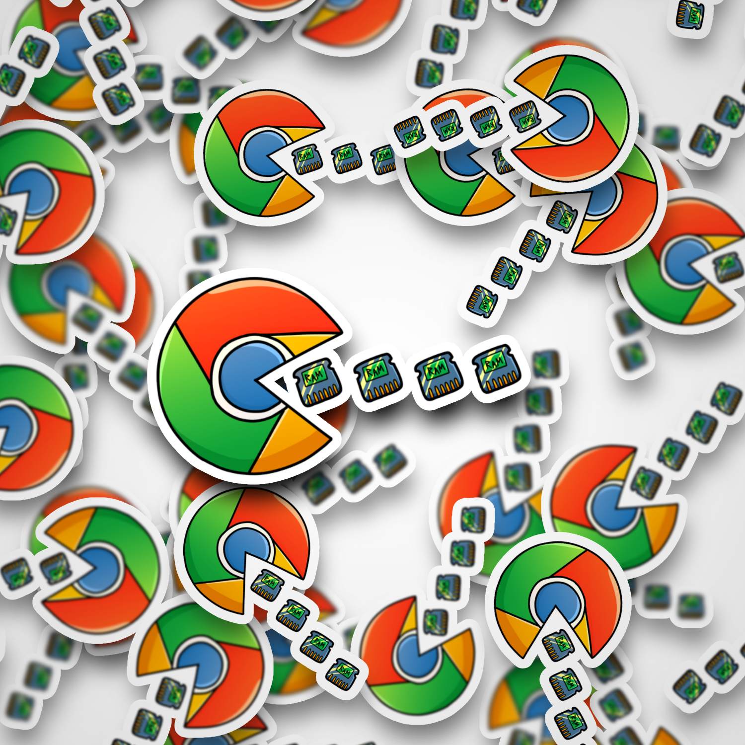 Chrome Devours RAM Sticker