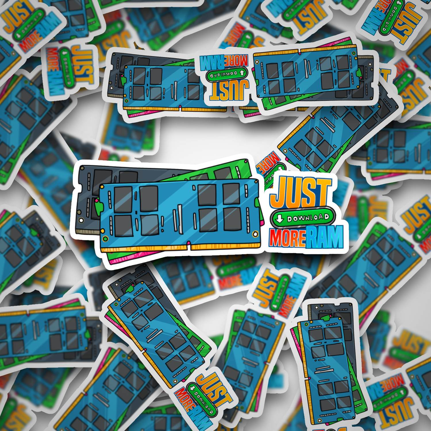 Just DOWNLOAD more RAM tech sticker