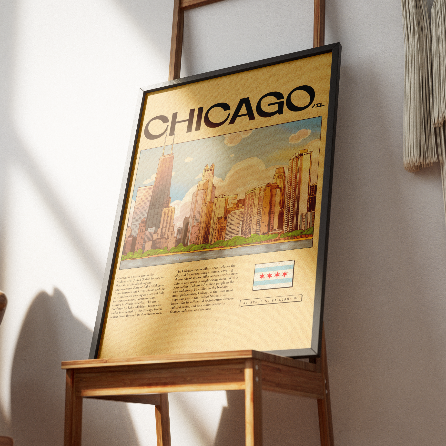 Retro Chicago poster