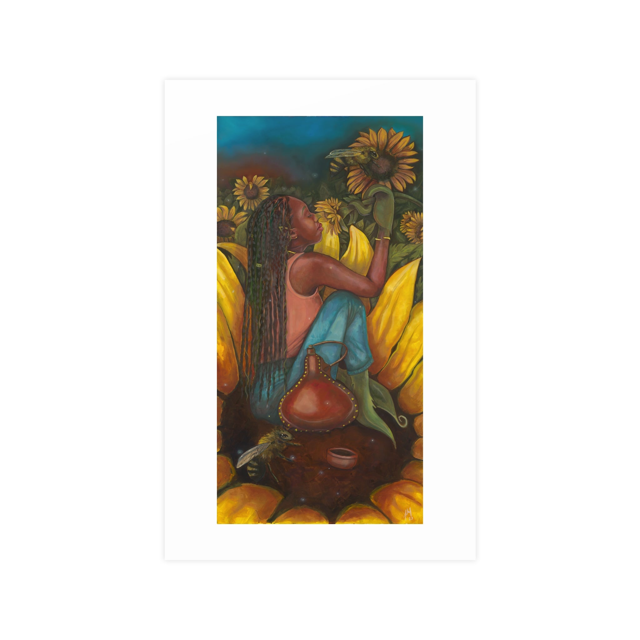Sunflower Embrace Fine Art Print