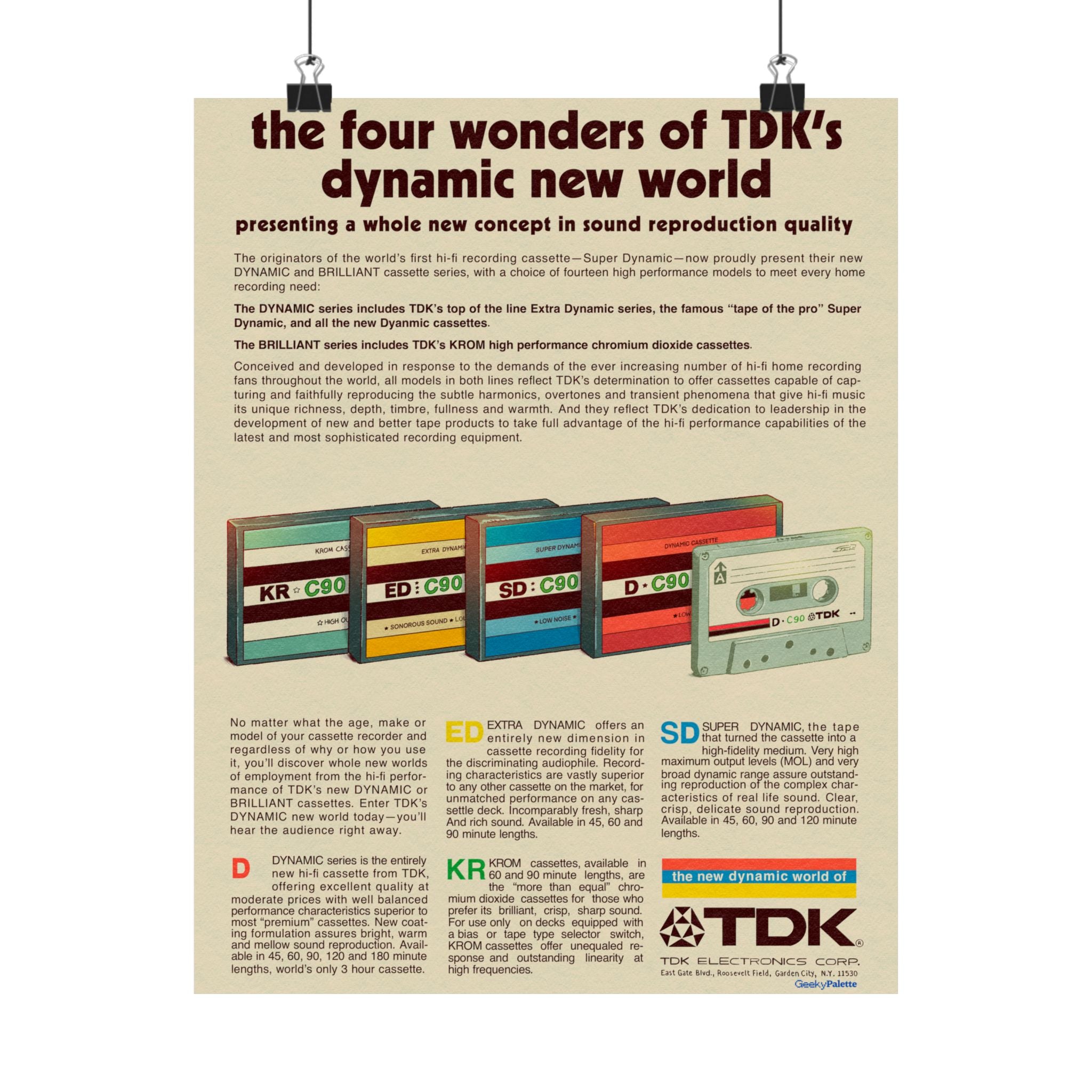 TDK's Dynamic New World Retro Audio Poster