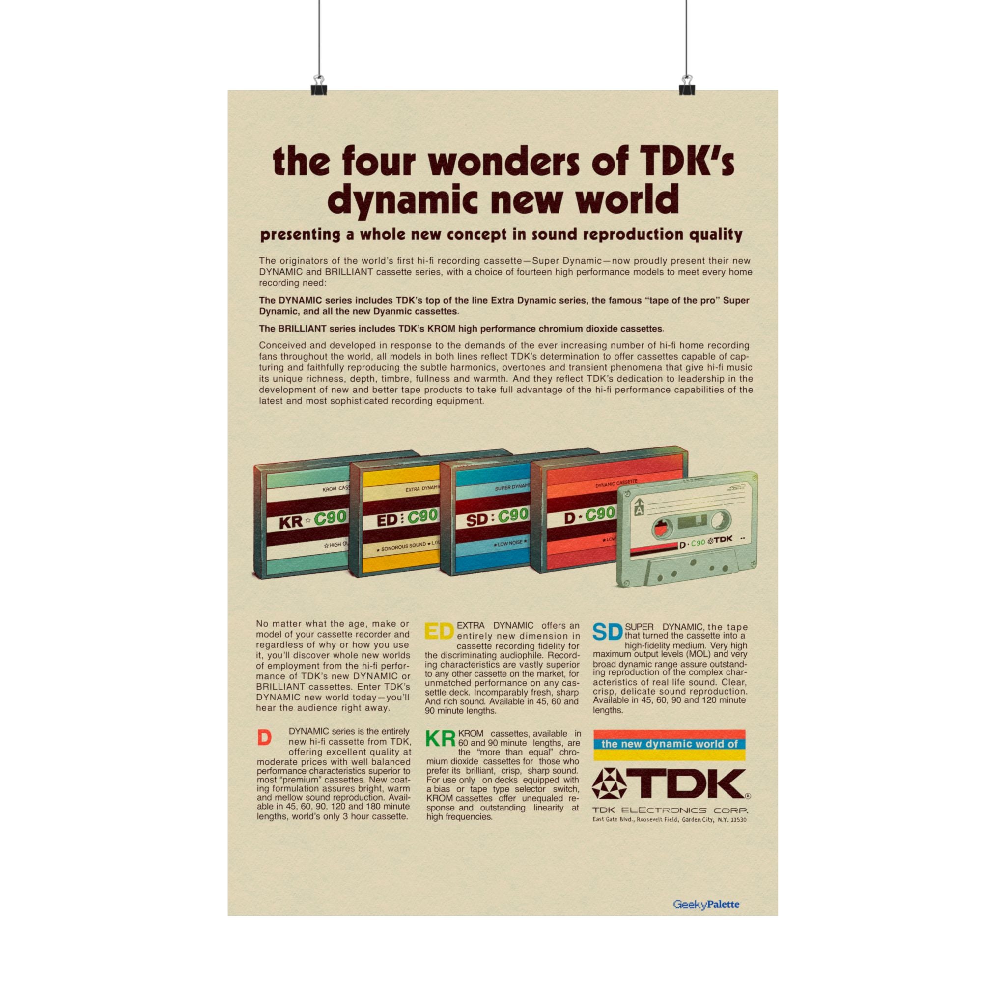 TDK's Dynamic New World Retro Audio Poster