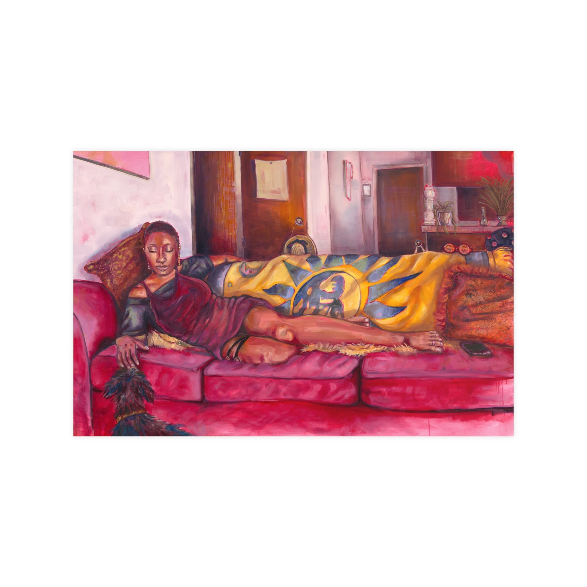 Fine Art Poster — Cozy Living Room Portrait Print