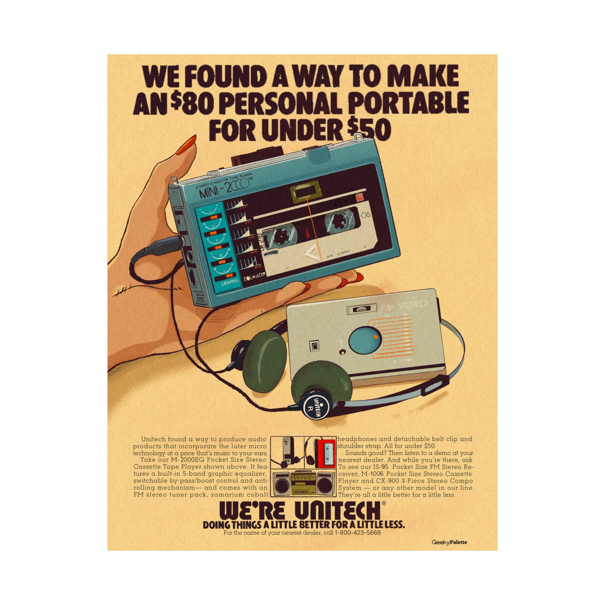 Unitech Vintage Audio Poster