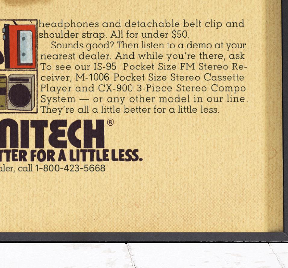 Unitech Vintage Audio Poster