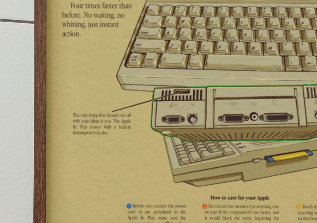 Vintage Apple IIc Plus Poster
