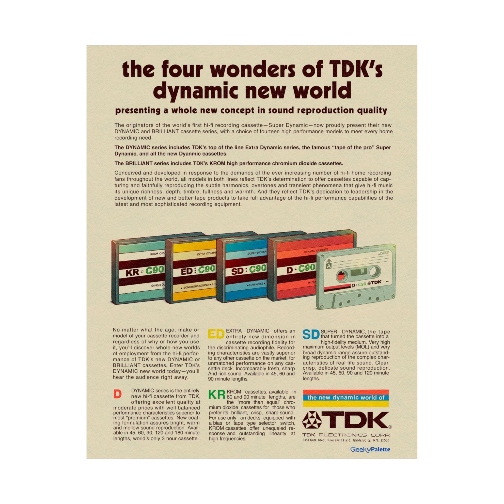 TDK's Dynamic New World Retro Audio Poster