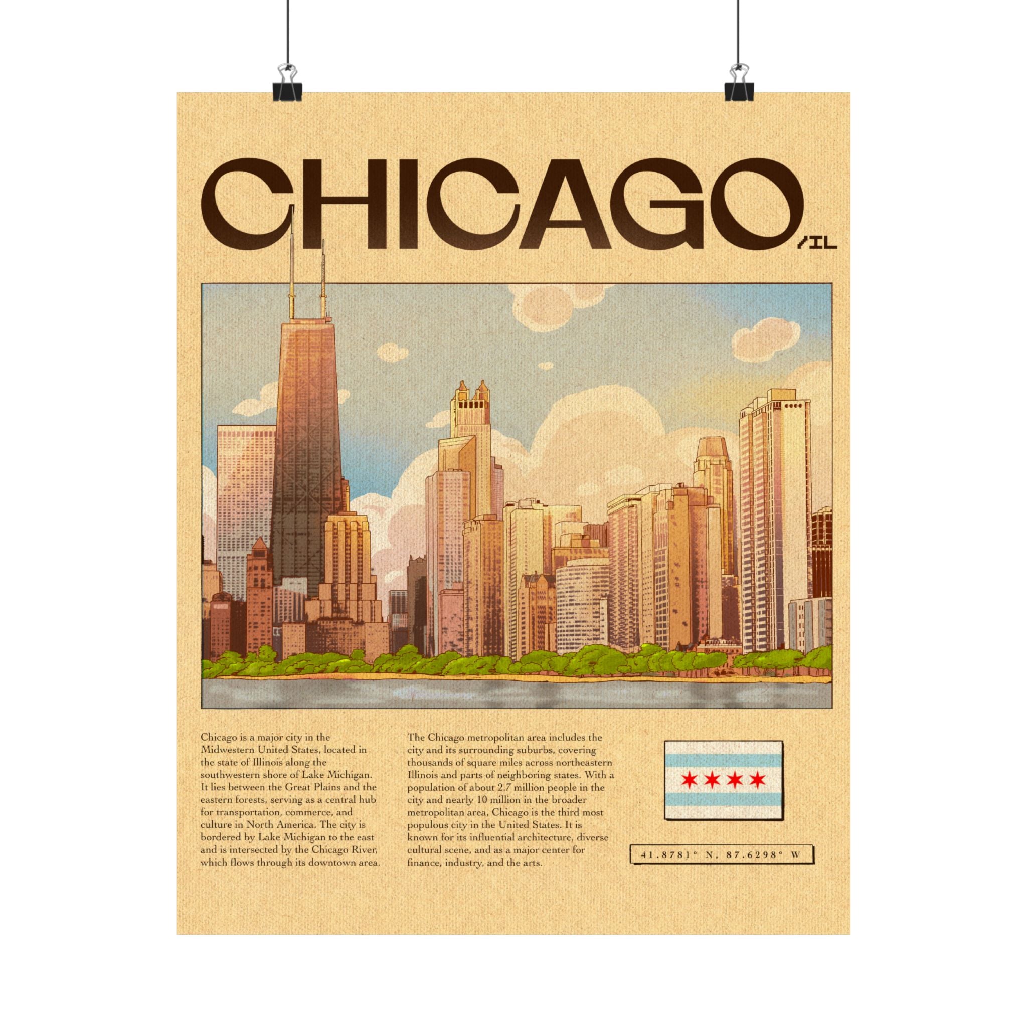 Retro Chicago poster
