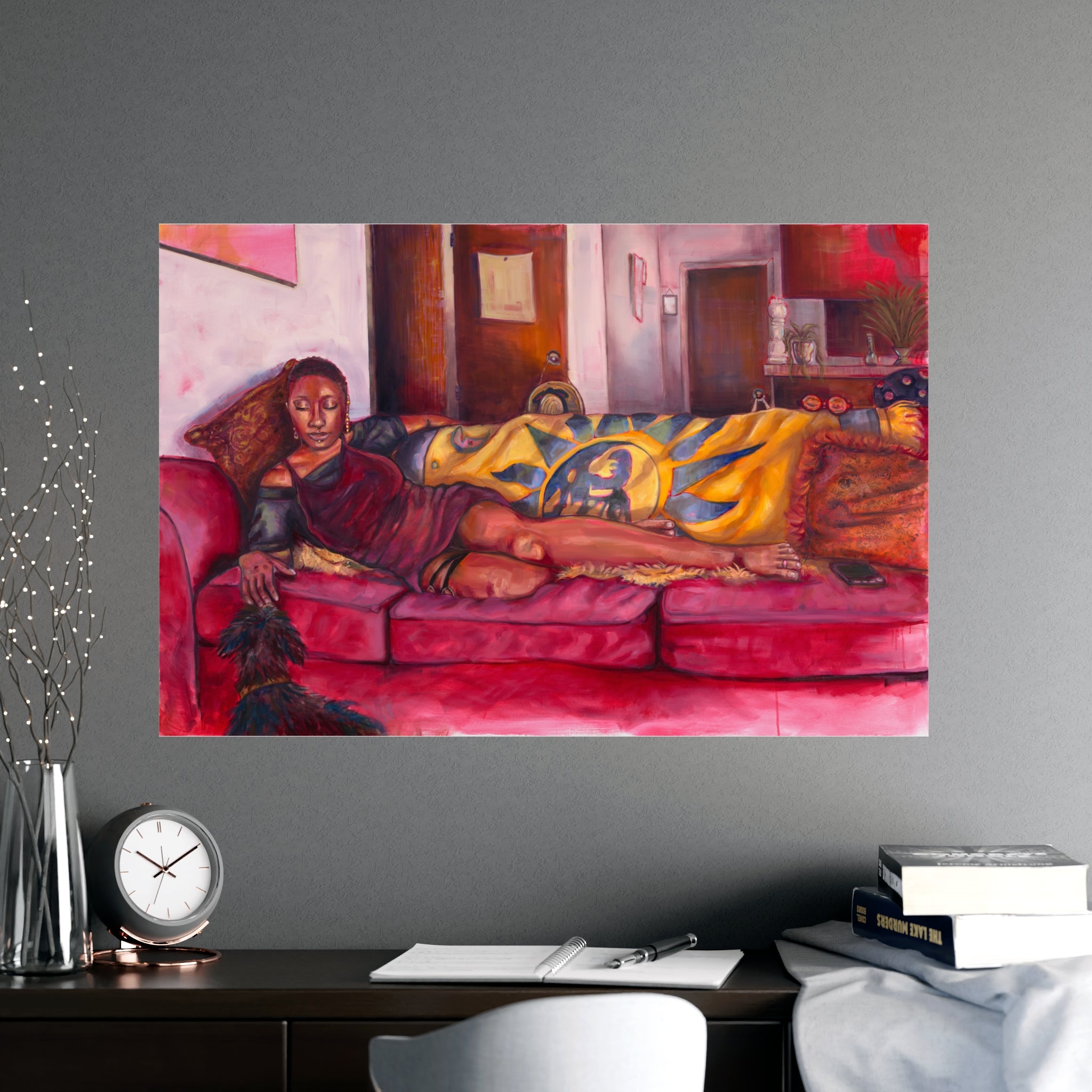 Fine Art Poster — Cozy Living Room Portrait Print