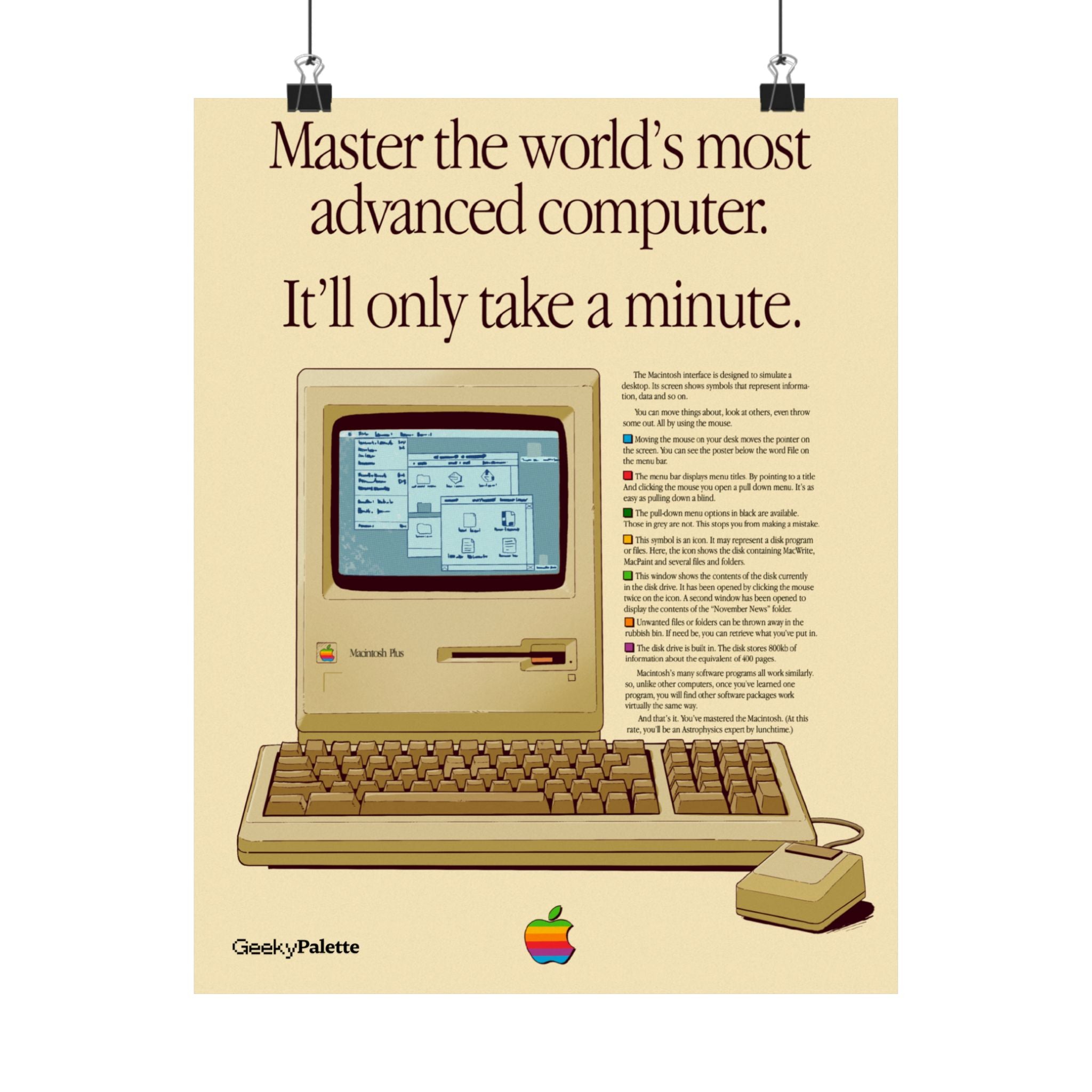 Master It Tech Retro Computer Poster