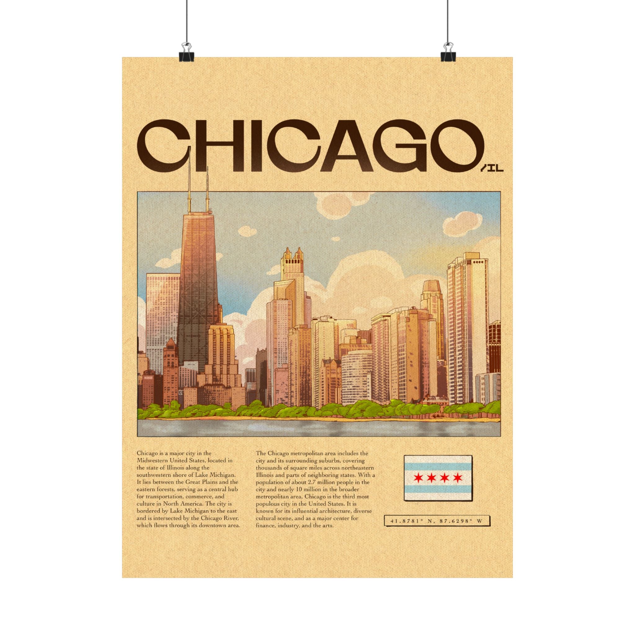 Retro Chicago poster
