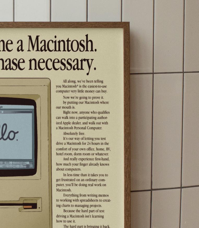 Take home a Macintosh Retro Poster