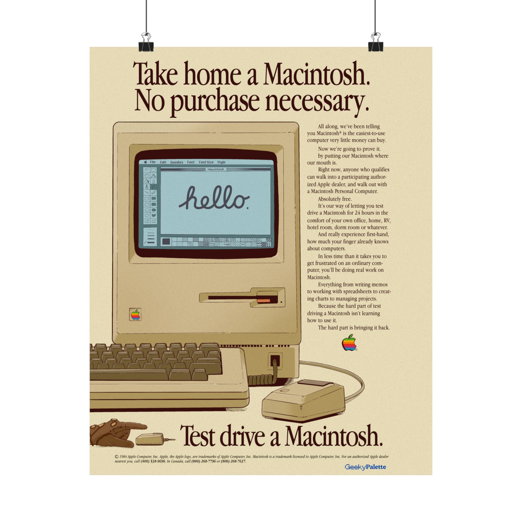 Take home a Macintosh Retro Poster