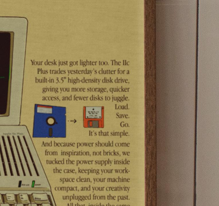 Vintage Apple IIc Plus Poster