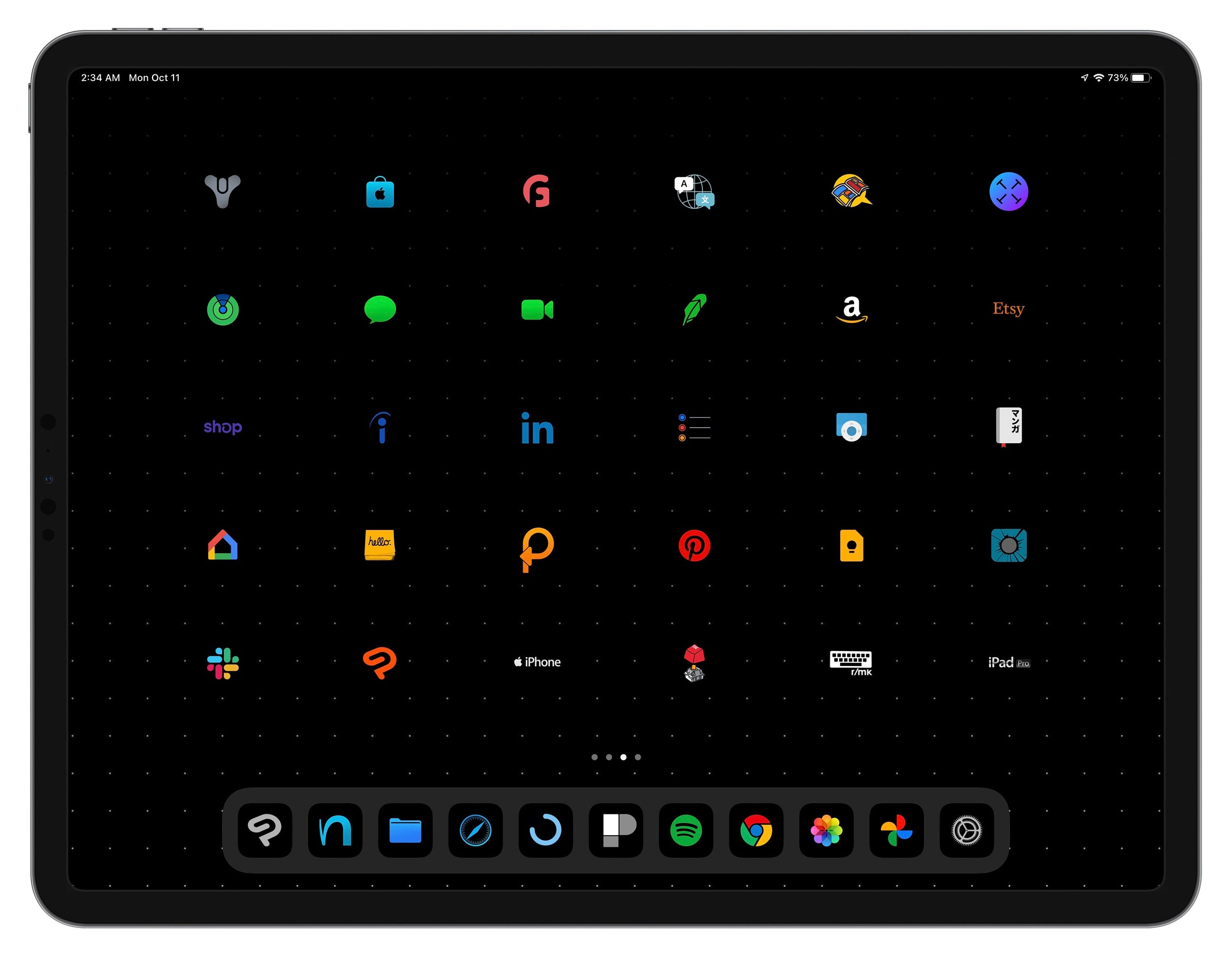 Dark Mode Colorful iOS Icons