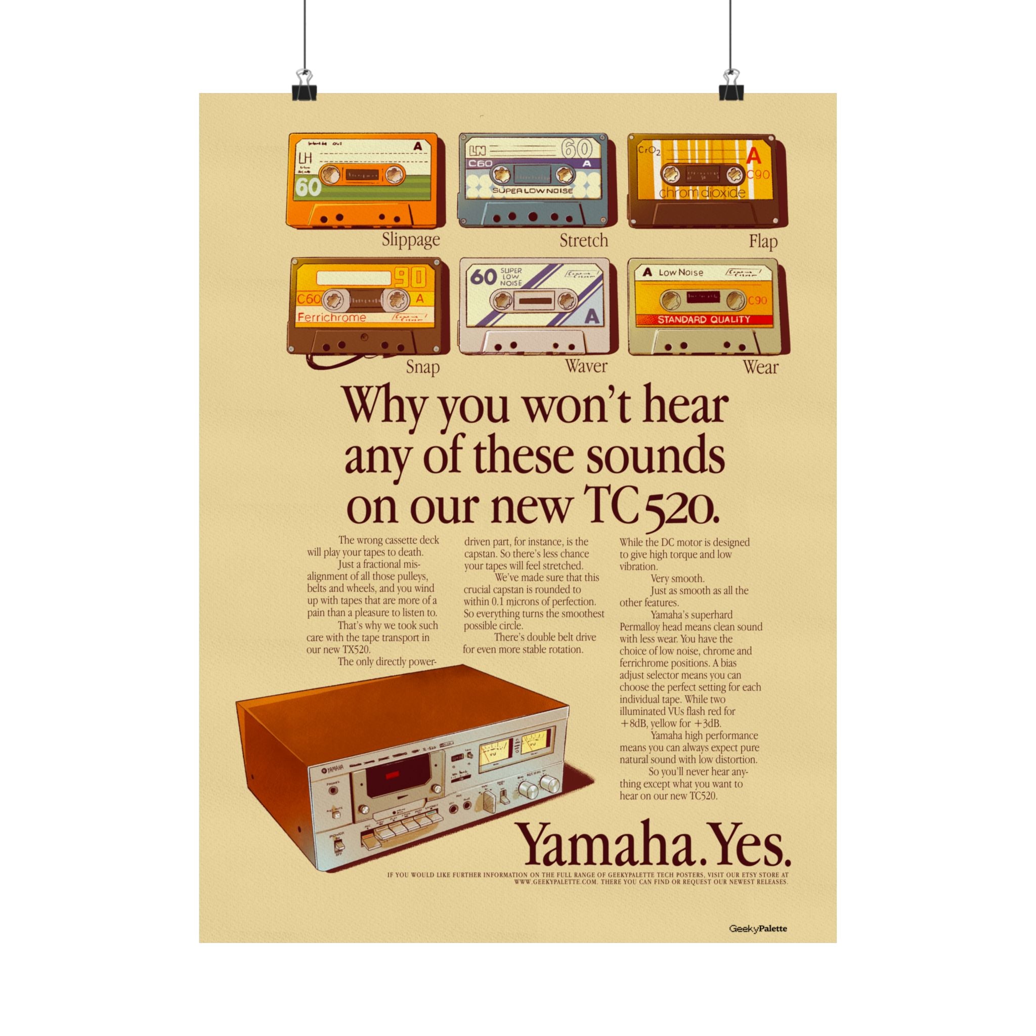 TC 520 Vintage Audio Poster