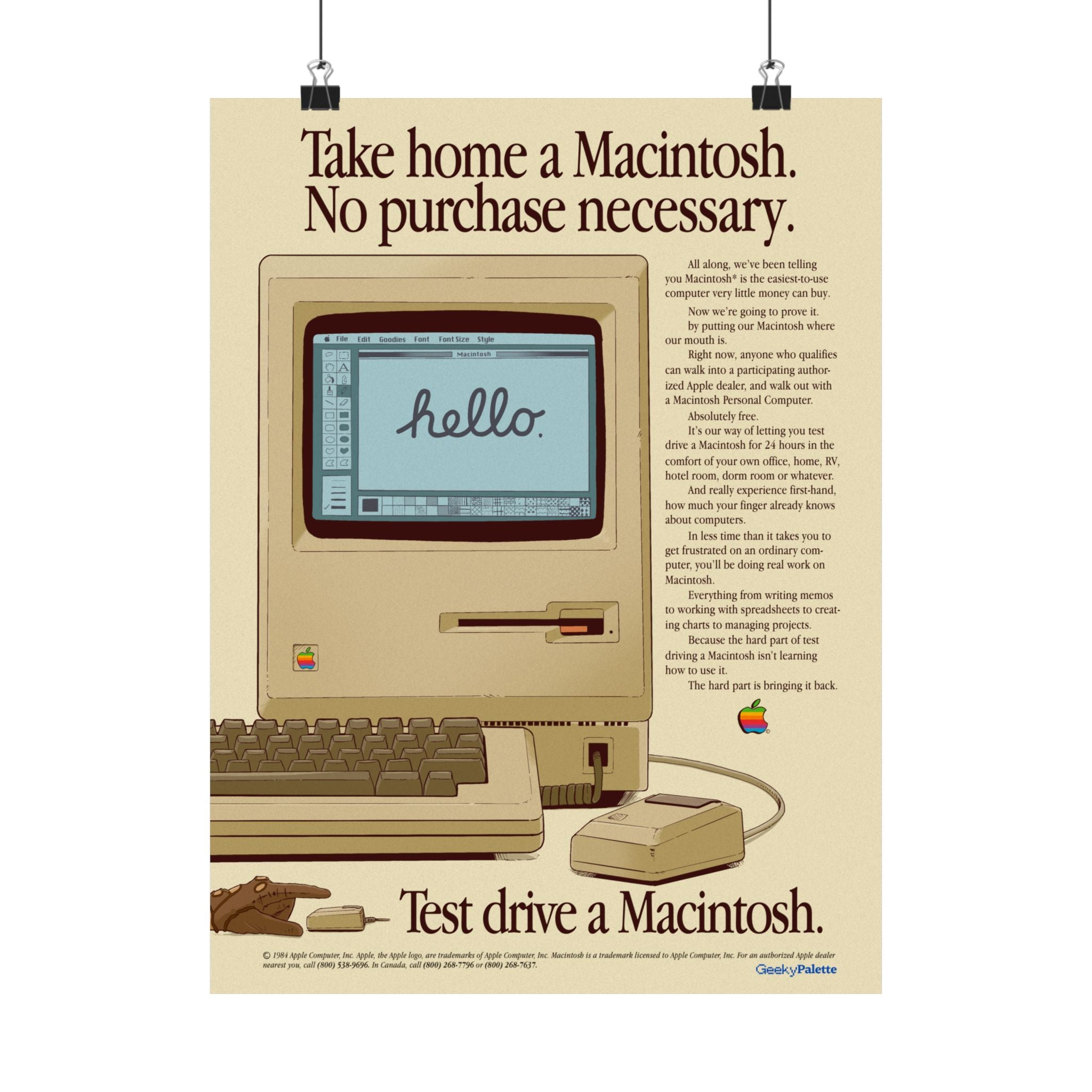 Take home a Macintosh Retro Poster