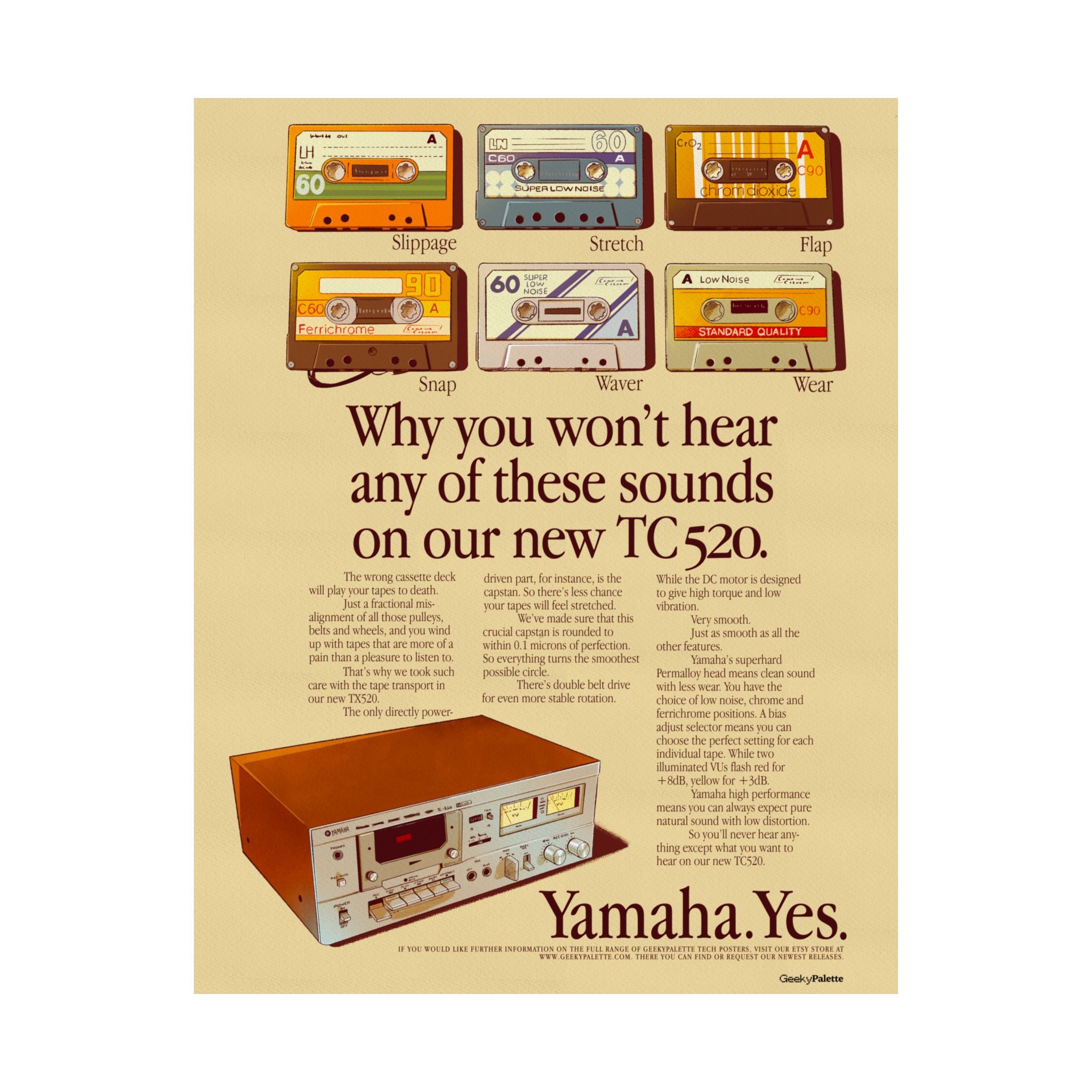 TC 520 Vintage Audio Poster