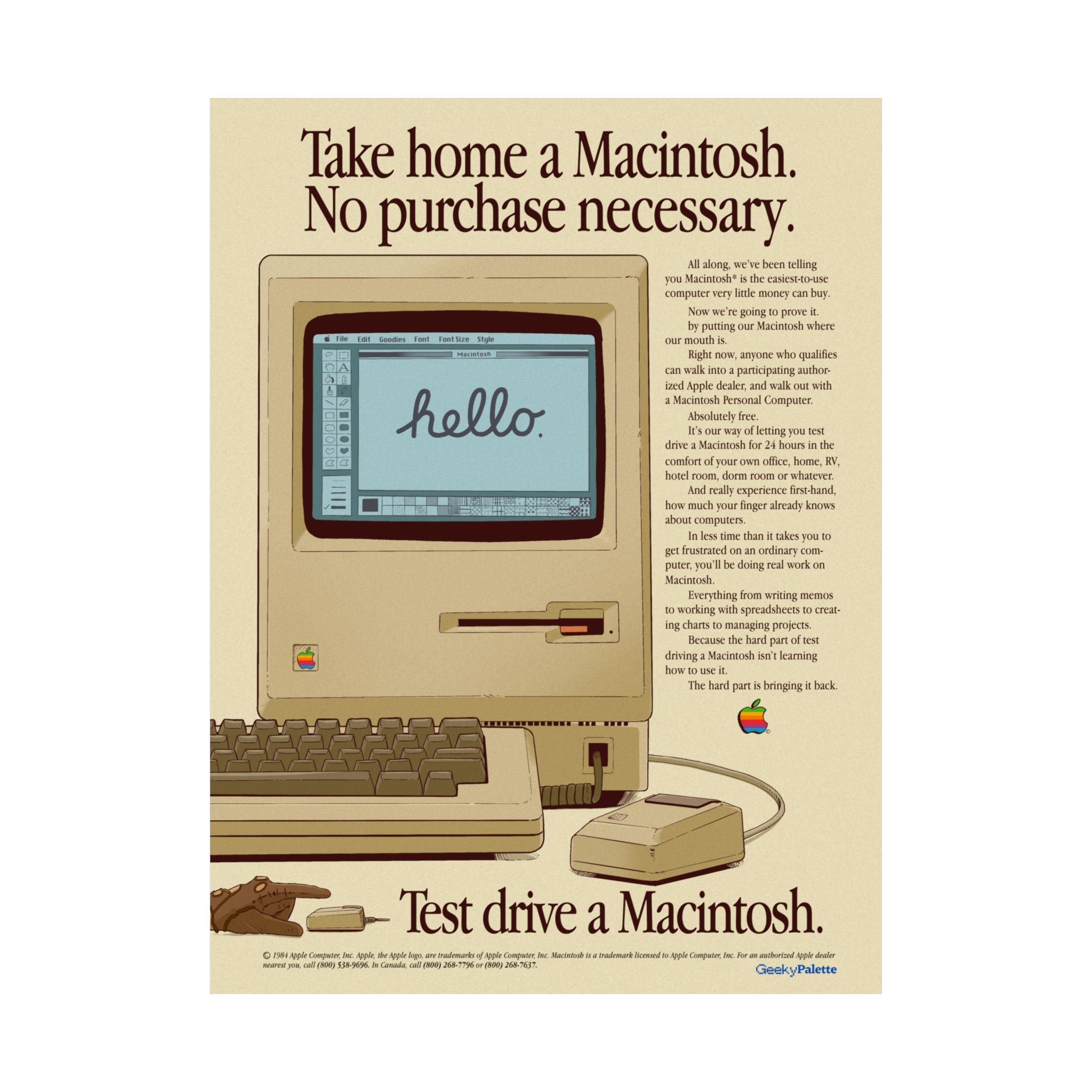 Take home a Macintosh Retro Poster