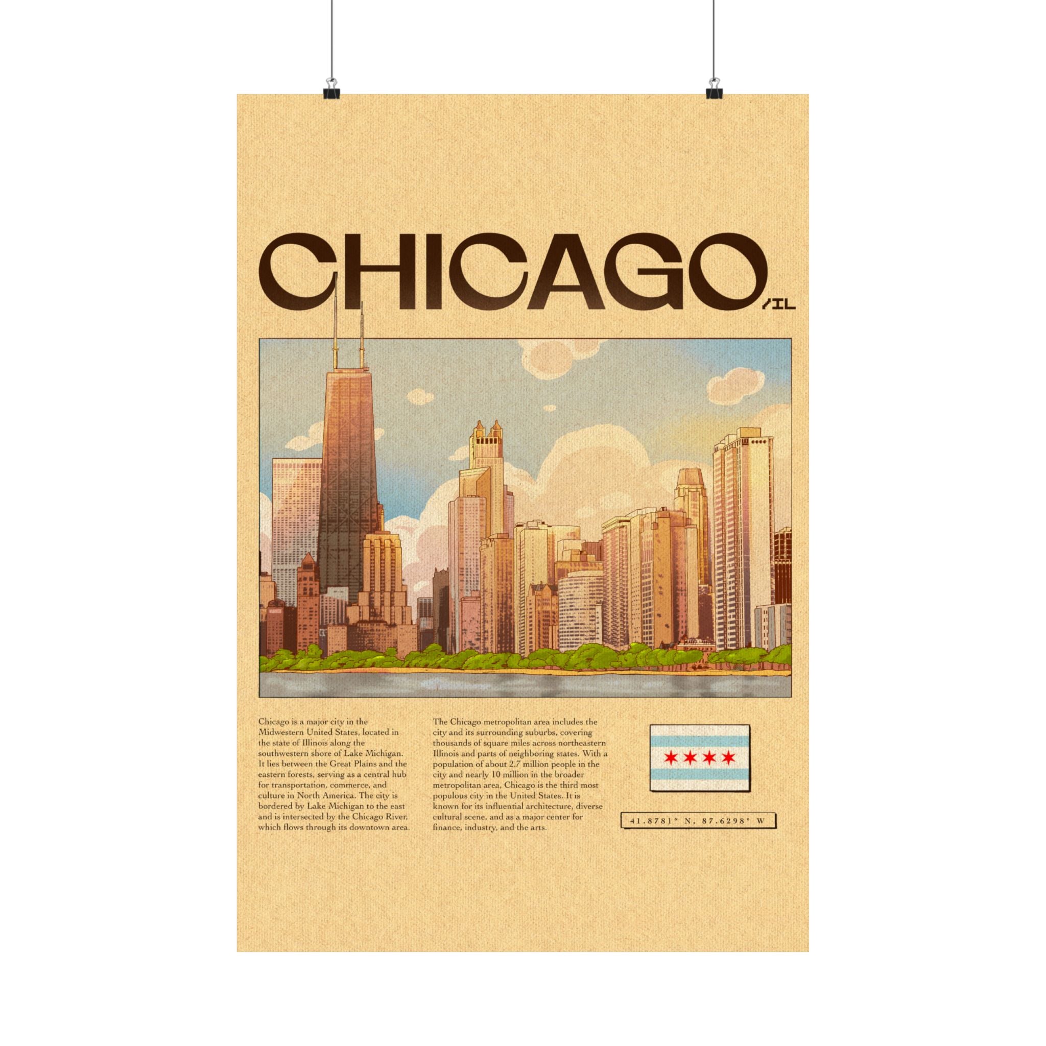 Retro Chicago poster