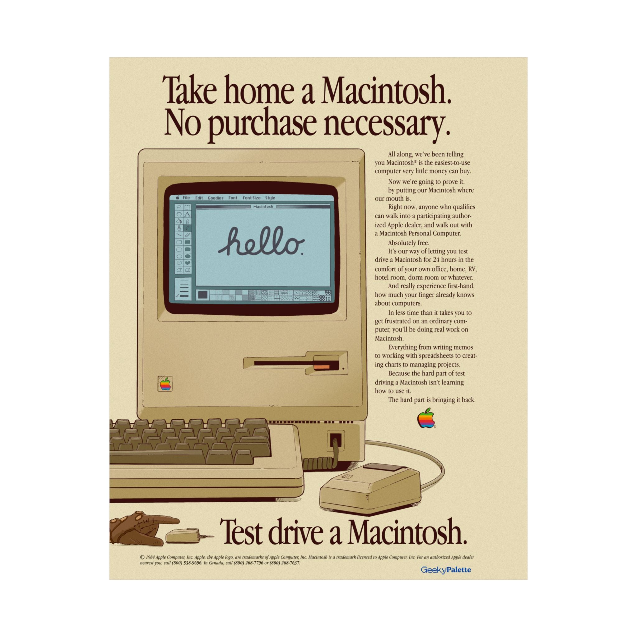 Take home a Macintosh Retro Poster