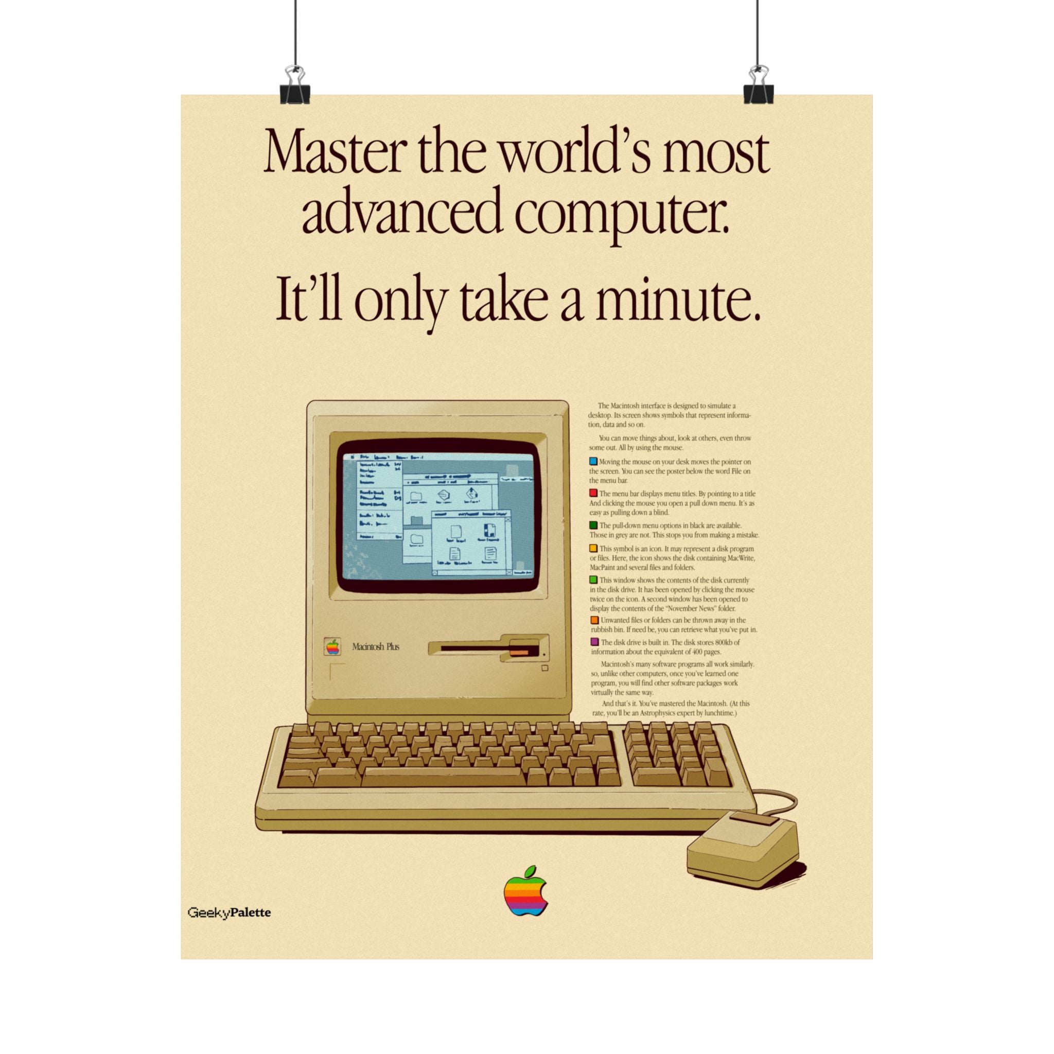 Master It Tech Retro Computer Poster