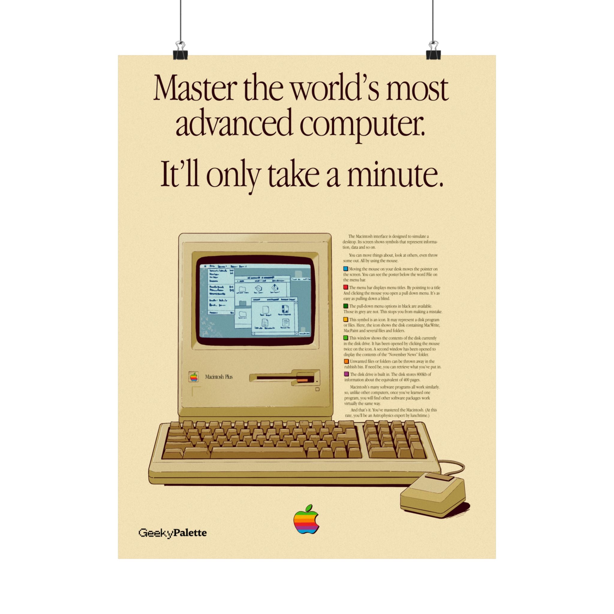 Master It Tech Retro Computer Poster