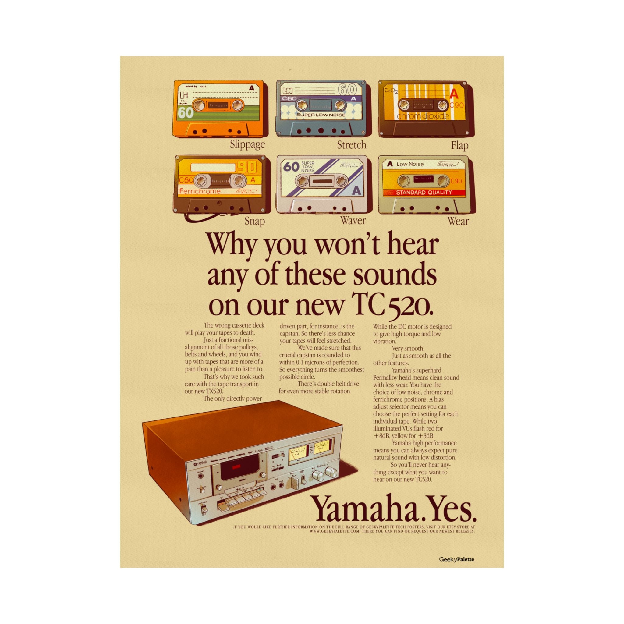 TC 520 Vintage Audio Poster