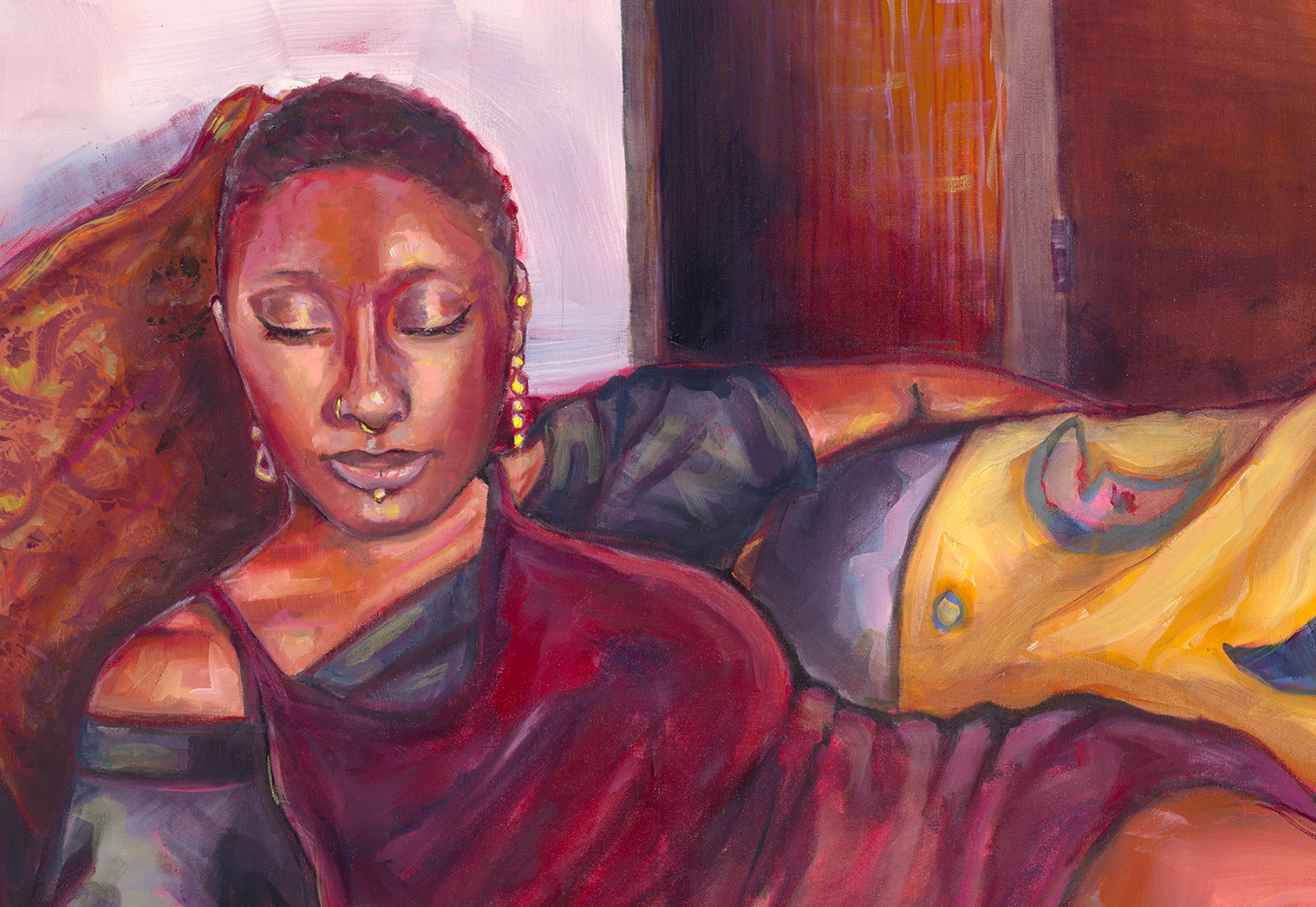 "A Sommer's Day in Comfort" Original Oil Painting on Stretched Canvas