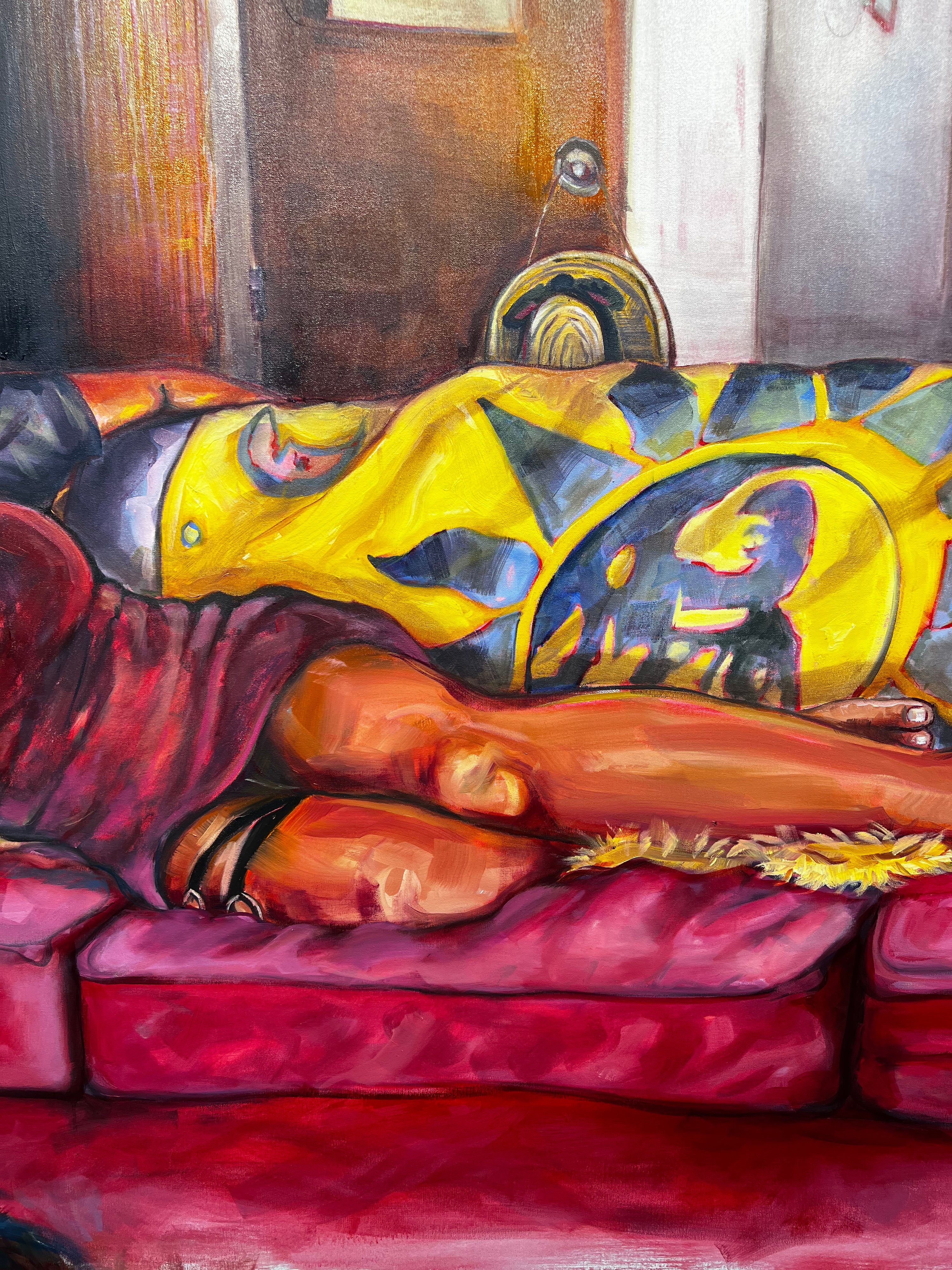 "A Sommer's Day in Comfort" Original Oil Painting on Stretched Canvas