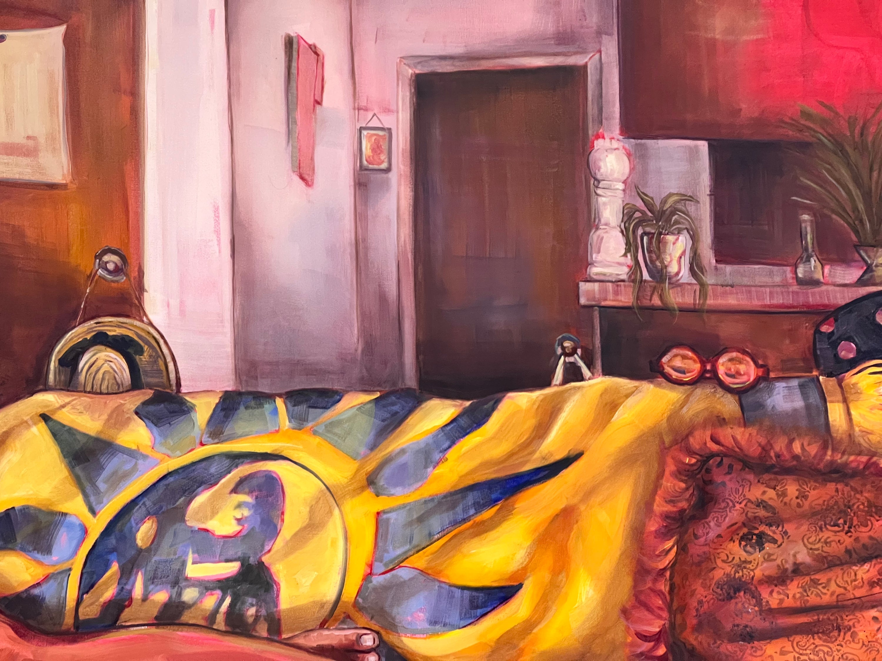 "A Sommer's Day in Comfort" Original Oil Painting on Stretched Canvas