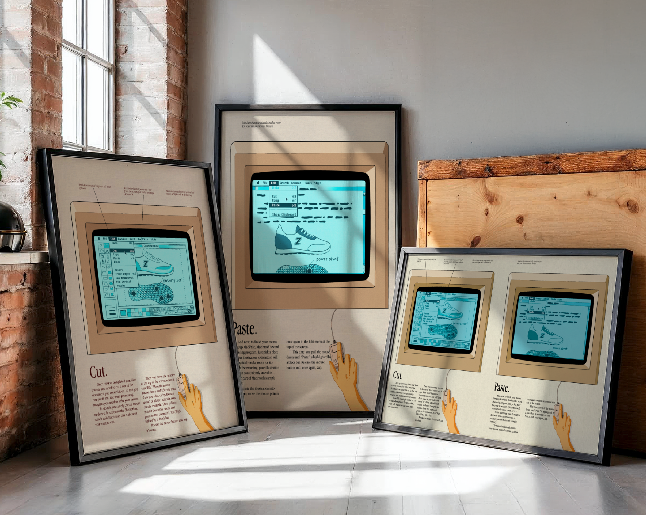 Cut Paste Retro Tech Poster